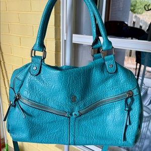 Jennifer Lopez large Teal leather handbag